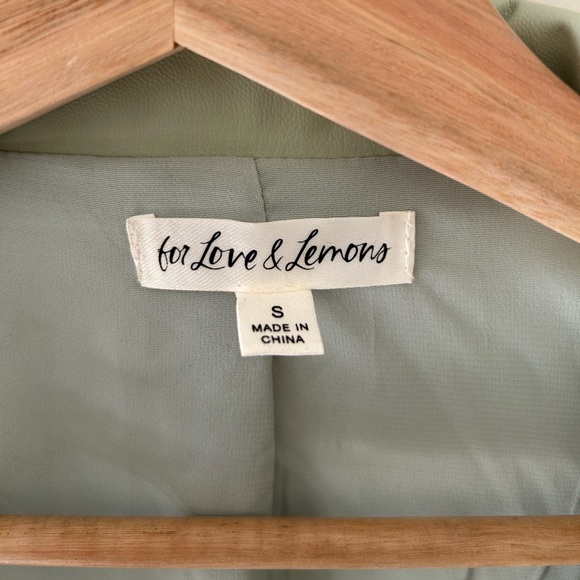 For Love And Lemons Leather Blazer Jacket Oversized - Picture 5 of 7